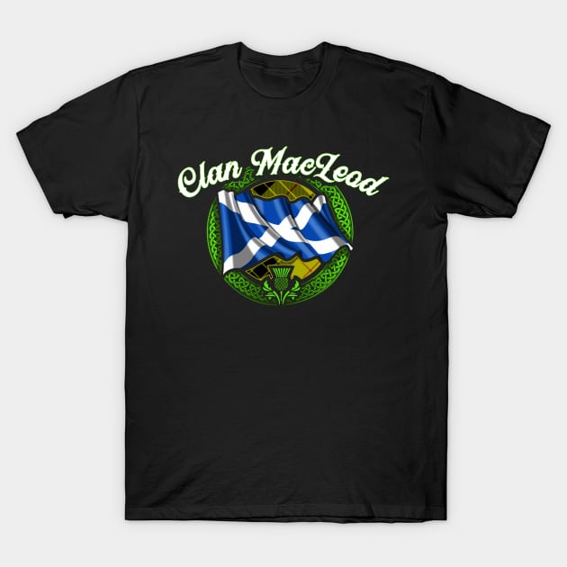 Scottish Flag Clan MacLeod T-Shirt by Celtic Folk